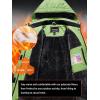 imageTACVASEN Womens Winter Jacket Waterproof Ski Jacket Hooded Fleece Lined Warm Snow Coat Mountain Windproof Rain WindbreakerLight Green