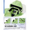 imageTACVASEN Womens Winter Jacket Waterproof Ski Jacket Hooded Fleece Lined Warm Snow Coat Mountain Windproof Rain WindbreakerLight Green