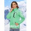 imageTACVASEN Womens Winter Jacket Waterproof Ski Jacket Hooded Fleece Lined Warm Snow Coat Mountain Windproof Rain WindbreakerMint Green