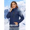 imageTACVASEN Womens Winter Jacket Waterproof Ski Jacket Hooded Fleece Lined Warm Snow Coat Mountain Windproof Rain WindbreakerNavy