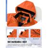 imageTACVASEN Womens Winter Jacket Waterproof Ski Jacket Hooded Fleece Lined Warm Snow Coat Mountain Windproof Rain WindbreakerOrange