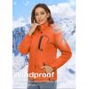 imageTACVASEN Womens Winter Jacket Waterproof Ski Jacket Hooded Fleece Lined Warm Snow Coat Mountain Windproof Rain WindbreakerOrange
