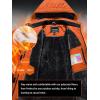 imageTACVASEN Womens Winter Jacket Waterproof Ski Jacket Hooded Fleece Lined Warm Snow Coat Mountain Windproof Rain WindbreakerOrange
