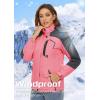 imageTACVASEN Womens Winter Jacket Waterproof Ski Jacket Hooded Fleece Lined Warm Snow Coat Mountain Windproof Rain WindbreakerPink Grey