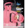 imageTACVASEN Womens Winter Jacket Waterproof Ski Jacket Hooded Fleece Lined Warm Snow Coat Mountain Windproof Rain WindbreakerPink Grey