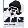 imageTACVASEN Womens Winter Jacket Waterproof Ski Jacket Hooded Fleece Lined Warm Snow Coat Mountain Windproof Rain WindbreakerWhite Black