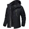imageTACVASEN Womens Winter Jacket Waterproof Ski Jacket Hooded Fleece Lined Warm Snow Coat Mountain Windproof Rain WindbreakerBlack