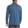 imageTACVASEN Mens Quarter Zip Up Pullover Long Sleeve Sweatshirt 14 Zip Golf Shirt Winter Fleece Lined Thermal PulloverBlue Grey