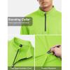 imageTACVASEN Mens Quarter Zip Up Pullover Long Sleeve Sweatshirt 14 Zip Golf Shirt Winter Fleece Lined Thermal PulloverBright Green