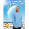 imageTACVASEN Mens Sun Shirt UPF 50 Long Sleeve UV Protection Lightweight Rash Guard Swim Shirt Quick Dry Fishing TShirtBlue