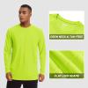 imageTACVASEN Mens Sun Shirt UPF 50 Long Sleeve UV Protection Lightweight Rash Guard Swim Shirt Quick Dry Fishing TShirtBright Green