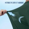 imageTACVASEN Mens Sun Shirt UPF 50 Long Sleeve UV Protection Lightweight Rash Guard Swim Shirt Quick Dry Fishing TShirtDark Green