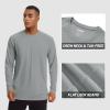 imageTACVASEN Mens Sun Shirt UPF 50 Long Sleeve UV Protection Lightweight Rash Guard Swim Shirt Quick Dry Fishing TShirtGrey