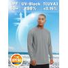 imageTACVASEN Mens Sun Shirt UPF 50 Long Sleeve UV Protection Lightweight Rash Guard Swim Shirt Quick Dry Fishing TShirtGrey