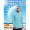 imageTACVASEN Mens Sun Shirt UPF 50 Long Sleeve UV Protection Lightweight Rash Guard Swim Shirt Quick Dry Fishing TShirtLake Blue