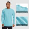 imageTACVASEN Mens Sun Shirt UPF 50 Long Sleeve UV Protection Lightweight Rash Guard Swim Shirt Quick Dry Fishing TShirtLake Blue
