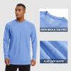 imageTACVASEN Mens Sun Shirt UPF 50 Long Sleeve UV Protection Lightweight Rash Guard Swim Shirt Quick Dry Fishing TShirtLight Blue
