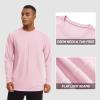 imageTACVASEN Mens Sun Shirt UPF 50 Long Sleeve UV Protection Lightweight Rash Guard Swim Shirt Quick Dry Fishing TShirtLight Pink