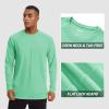 imageTACVASEN Mens Sun Shirt UPF 50 Long Sleeve UV Protection Lightweight Rash Guard Swim Shirt Quick Dry Fishing TShirtMint Green