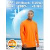 imageTACVASEN Mens Sun Shirt UPF 50 Long Sleeve UV Protection Lightweight Rash Guard Swim Shirt Quick Dry Fishing TShirtOrange