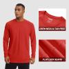 imageTACVASEN Mens Sun Shirt UPF 50 Long Sleeve UV Protection Lightweight Rash Guard Swim Shirt Quick Dry Fishing TShirtTomato Red