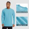 imageTACVASEN Mens Sun Shirt UPF 50 Long Sleeve UV Protection Lightweight Rash Guard Swim Shirt Quick Dry Fishing TShirtWater Blue