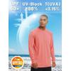 imageTACVASEN Mens Sun Shirt UPF 50 Long Sleeve UV Protection Lightweight Rash Guard Swim Shirt Quick Dry Fishing TShirtWatermelon Red