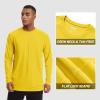 imageTACVASEN Mens Sun Shirt UPF 50 Long Sleeve UV Protection Lightweight Rash Guard Swim Shirt Quick Dry Fishing TShirtYellow