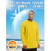 imageTACVASEN Mens Sun Shirt UPF 50 Long Sleeve UV Protection Lightweight Rash Guard Swim Shirt Quick Dry Fishing TShirtYellow
