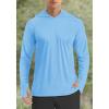 imageTACVASEN Mens UPF 50 Hoodie Shirt Rash Guard SPF UV Shirt Long Sleeve Lightweight Sun Shirt Fishing Hiking Swim ShirtBlue