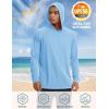 imageTACVASEN Mens UPF 50 Hoodie Shirt Rash Guard SPF UV Shirt Long Sleeve Lightweight Sun Shirt Fishing Hiking Swim ShirtBlue