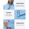 imageTACVASEN Mens UPF 50 Hoodie Shirt Rash Guard SPF UV Shirt Long Sleeve Lightweight Sun Shirt Fishing Hiking Swim ShirtBlue