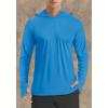 imageTACVASEN Mens UPF 50 Hoodie Shirt Rash Guard SPF UV Shirt Long Sleeve Lightweight Sun Shirt Fishing Hiking Swim ShirtBlue Green
