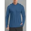 imageTACVASEN Mens UPF 50 Hoodie Shirt Rash Guard SPF UV Shirt Long Sleeve Lightweight Sun Shirt Fishing Hiking Swim ShirtBlue Grey