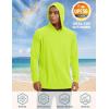 imageTACVASEN Mens UPF 50 Hoodie Shirt Rash Guard SPF UV Shirt Long Sleeve Lightweight Sun Shirt Fishing Hiking Swim ShirtBright Green
