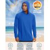 imageTACVASEN Mens UPF 50 Hoodie Shirt Rash Guard SPF UV Shirt Long Sleeve Lightweight Sun Shirt Fishing Hiking Swim ShirtColor Blue