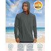 imageTACVASEN Mens UPF 50 Hoodie Shirt Rash Guard SPF UV Shirt Long Sleeve Lightweight Sun Shirt Fishing Hiking Swim ShirtDark Gray