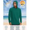 imageTACVASEN Mens UPF 50 Hoodie Shirt Rash Guard SPF UV Shirt Long Sleeve Lightweight Sun Shirt Fishing Hiking Swim ShirtEmerald Green