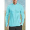 imageTACVASEN Mens UPF 50 Hoodie Shirt Rash Guard SPF UV Shirt Long Sleeve Lightweight Sun Shirt Fishing Hiking Swim ShirtLake Blue