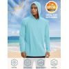 imageTACVASEN Mens UPF 50 Hoodie Shirt Rash Guard SPF UV Shirt Long Sleeve Lightweight Sun Shirt Fishing Hiking Swim ShirtLake Blue