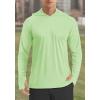 imageTACVASEN Mens UPF 50 Hoodie Shirt Rash Guard SPF UV Shirt Long Sleeve Lightweight Sun Shirt Fishing Hiking Swim ShirtLight Green