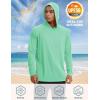 imageTACVASEN Mens UPF 50 Hoodie Shirt Rash Guard SPF UV Shirt Long Sleeve Lightweight Sun Shirt Fishing Hiking Swim ShirtMint Green