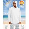 imageTACVASEN Mens UPF 50 Hoodie Shirt Rash Guard SPF UV Shirt Long Sleeve Lightweight Sun Shirt Fishing Hiking Swim ShirtWhite
