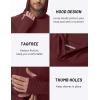 imageTACVASEN Mens UPF 50 Hoodie Shirt Rash Guard SPF UV Shirt Long Sleeve Lightweight Sun Shirt Fishing Hiking Swim ShirtWine Red