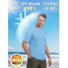 imageTACVASEN Swim Shirts for Men Rash Guard SPF Short Sleeve Sun TShirt UPF 50 Quick Dry Lightweight Fishing Water ShirtBlue