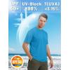 imageTACVASEN Swim Shirts for Men Rash Guard SPF Short Sleeve Sun TShirt UPF 50 Quick Dry Lightweight Fishing Water ShirtBlue Green