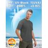 imageTACVASEN Swim Shirts for Men Rash Guard SPF Short Sleeve Sun TShirt UPF 50 Quick Dry Lightweight Fishing Water ShirtDark Grey