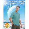 imageTACVASEN Swim Shirts for Men Rash Guard SPF Short Sleeve Sun TShirt UPF 50 Quick Dry Lightweight Fishing Water ShirtGreen
