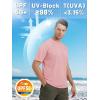 imageTACVASEN Swim Shirts for Men Rash Guard SPF Short Sleeve Sun TShirt UPF 50 Quick Dry Lightweight Fishing Water ShirtGrey Pink