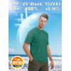 imageTACVASEN Swim Shirts for Men Rash Guard SPF Short Sleeve Sun TShirt UPF 50 Quick Dry Lightweight Fishing Water ShirtJade Gree